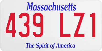 MA license plate 439LZ1