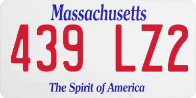 MA license plate 439LZ2