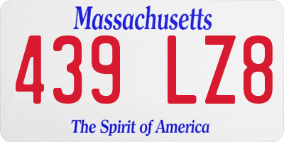 MA license plate 439LZ8