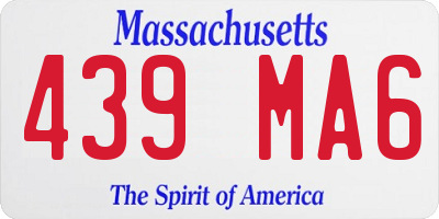 MA license plate 439MA6