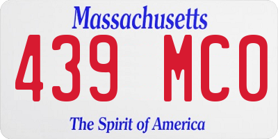 MA license plate 439MC0