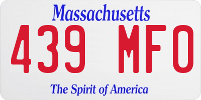 MA license plate 439MF0