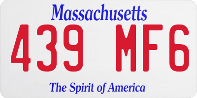 MA license plate 439MF6