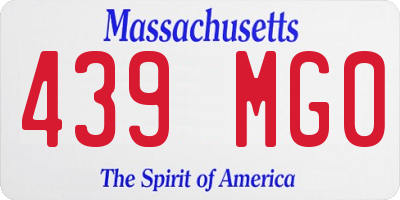 MA license plate 439MG0
