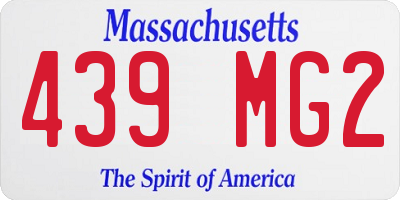 MA license plate 439MG2