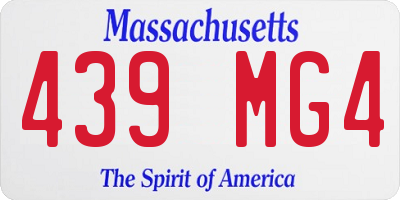 MA license plate 439MG4