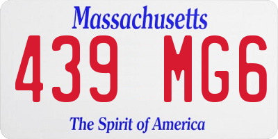 MA license plate 439MG6