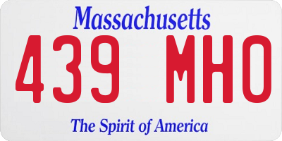 MA license plate 439MH0