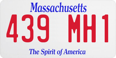 MA license plate 439MH1