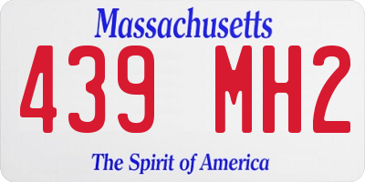 MA license plate 439MH2