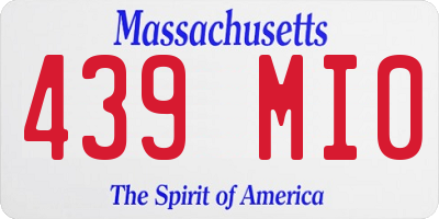 MA license plate 439MI0