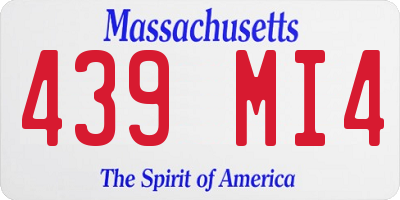 MA license plate 439MI4