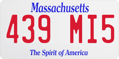 MA license plate 439MI5
