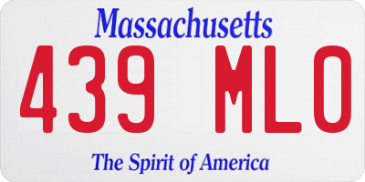 MA license plate 439ML0