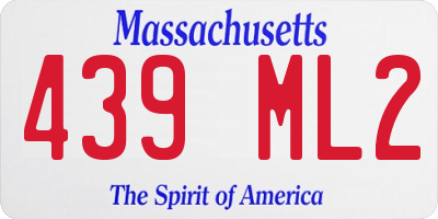 MA license plate 439ML2