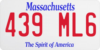 MA license plate 439ML6
