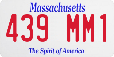 MA license plate 439MM1