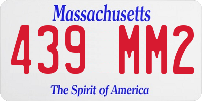 MA license plate 439MM2
