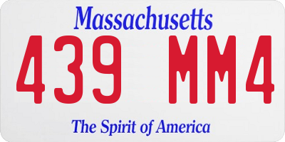 MA license plate 439MM4