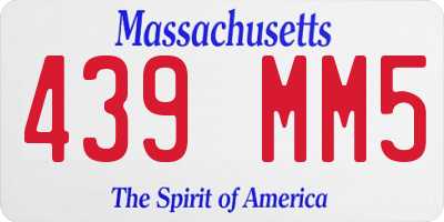 MA license plate 439MM5
