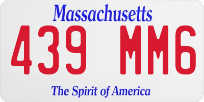MA license plate 439MM6