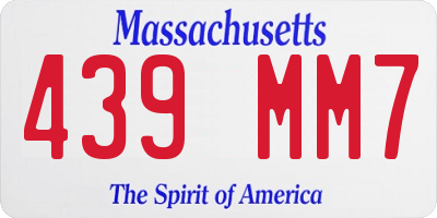 MA license plate 439MM7