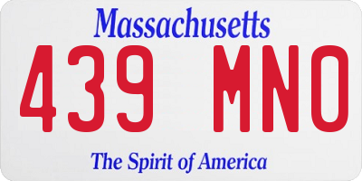 MA license plate 439MN0