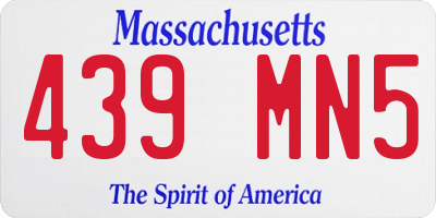 MA license plate 439MN5