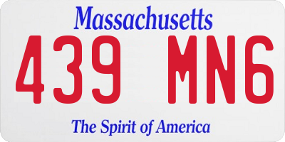 MA license plate 439MN6