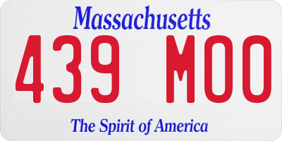MA license plate 439MO0