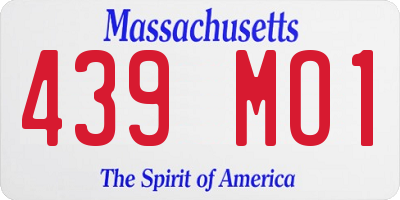 MA license plate 439MO1