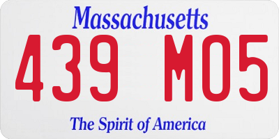 MA license plate 439MO5