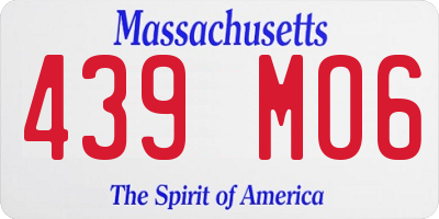 MA license plate 439MO6