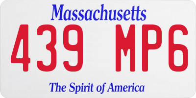 MA license plate 439MP6