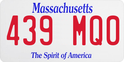 MA license plate 439MQ0