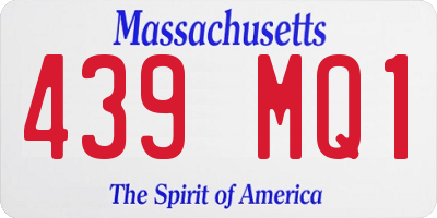 MA license plate 439MQ1