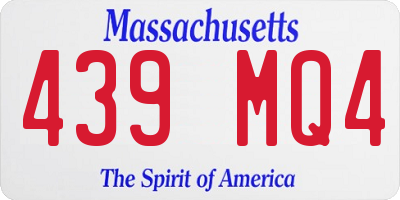 MA license plate 439MQ4