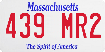 MA license plate 439MR2