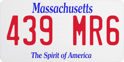 MA license plate 439MR6