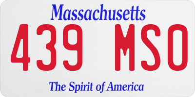 MA license plate 439MS0