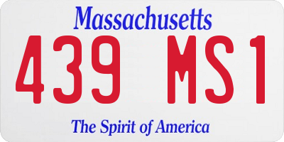 MA license plate 439MS1