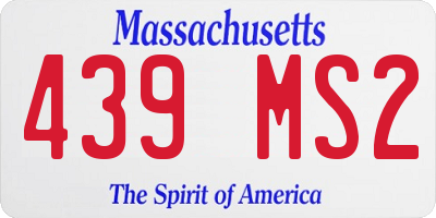 MA license plate 439MS2