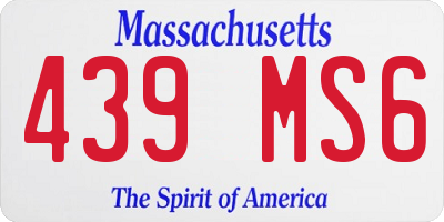 MA license plate 439MS6