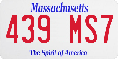 MA license plate 439MS7