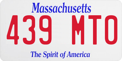 MA license plate 439MT0