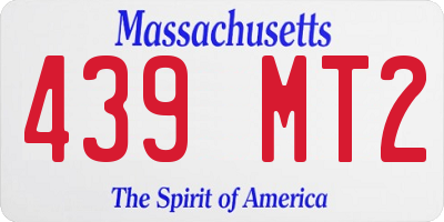 MA license plate 439MT2