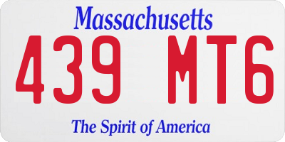 MA license plate 439MT6