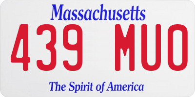 MA license plate 439MU0