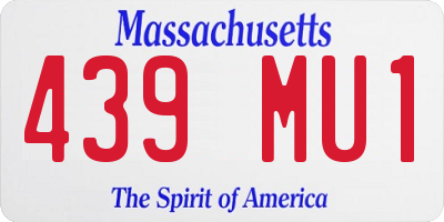 MA license plate 439MU1
