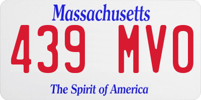 MA license plate 439MV0